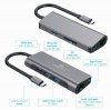 Gembird Adapter USB-C Hub HDMI 1xUSB-C GbE 2xUSB-A Card PD